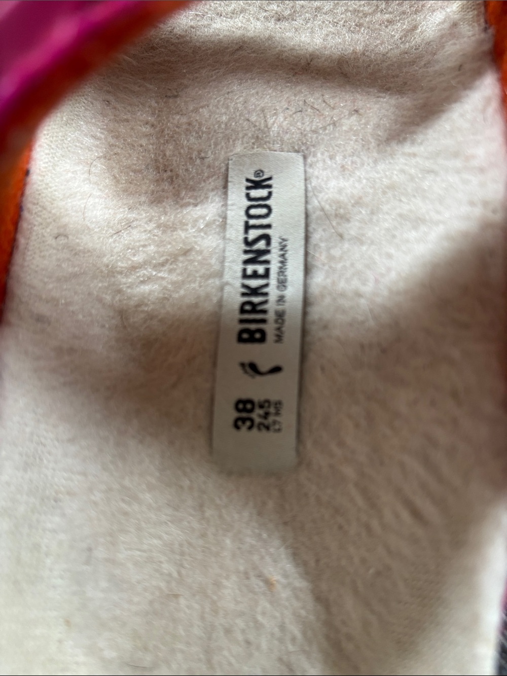 Birkenstock Arizona Pink/Orange Wool Sandals size 38
Great Condition! - Picture 3 of 6